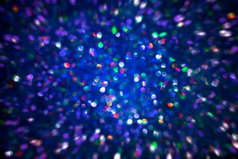 Sparkles Light Background, De Focused Sparkling Blue Color Dust Bokeh Stock Photos