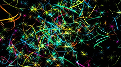Sparkles multicolor and serpentine Stock Footage 43365483
