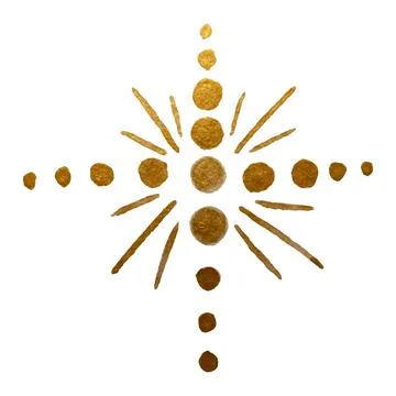 Sparkles, star, linear drawing on a white background Stock Illustration