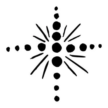 Sparkles, star, linear drawing on a white background Illustrazione stock