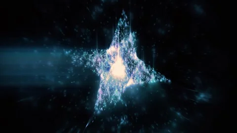 Sparkling 3D Star  Spherical Space Motion Background Stock Footage 277338280