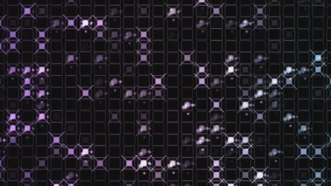 Sparkling Abstract Background of Gradient Colors of Magenta Pixels On A Grid Stock Footage 242941939