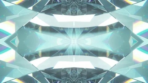 Sparkling abstract rotating diamon macro Stock Footage 229437643