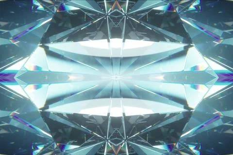Sparkling abstract rotating diamond macro background with kaleidoscope effect Stock Illustration