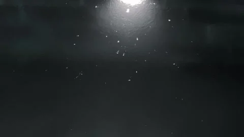 Sparkling beams of light in the pool lighting at night Stock Footage 323322769