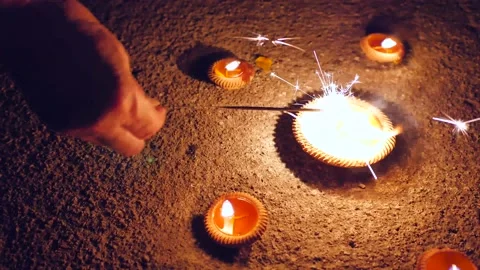 Sparkling bengal fire Stock Footage 142341751