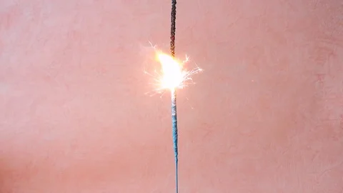 Sparkling bengal light, close up Stock Footage 103836056
