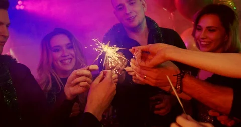 Sparkling Bengal Lights Stock Footage 99767932