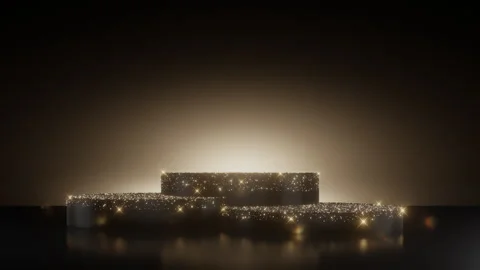 Sparkling Black Podium Stock Footage 264511810
