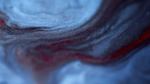Sparkling blend spill glitter ink wave blue paint Stock Footage 314720576