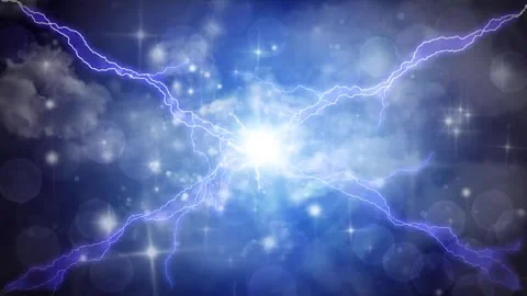 Sparkling Blue Electric Waves Clouds Space Motion Background Stock Footage 278963738