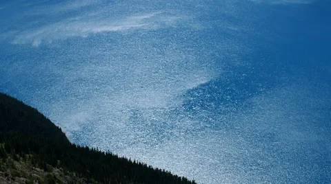 Sparkling blue lake surface Stock Footage 66746331