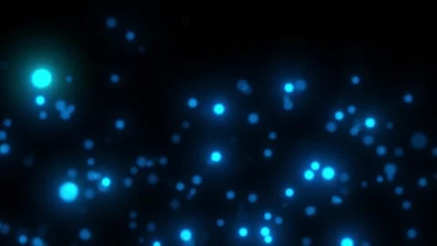 Sparkling blue light particles falling animation isolated on black background Vidéo 337056296