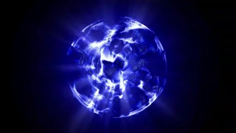 Sparkling Blue Pumping Ripples Sphere Motion Background Stock Footage 278051196