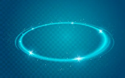 Sparkling blue ring effect Stock Illustration