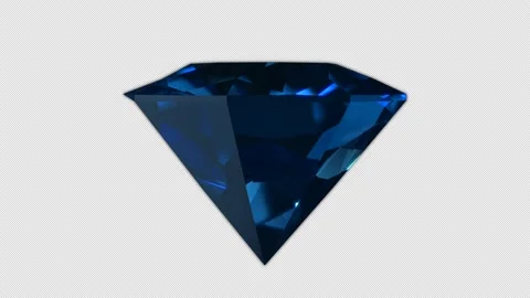 Sparkling blue round cut diamond rotating on black background. Shining saphire Stock Footage 155805826