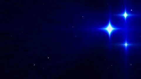 Sparkling Blue Star Flares Stock Footage 340297541