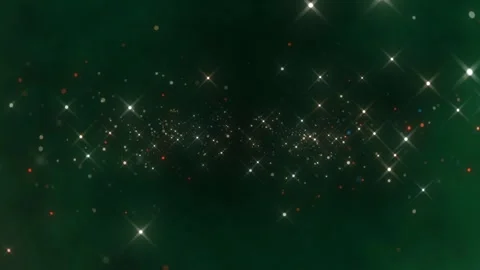 Sparkling bokeh background with soft green hues, shimmering stars and bright  Stock Footage 296149355