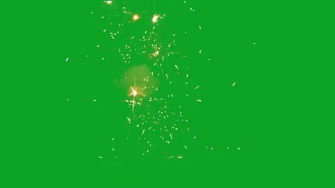Sparkling bright golden particles explosion effect on green screen for overlays Stock Footage 332762185