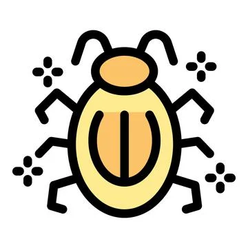 Sparkling bug infecting operating system with virus or malware Stock Illustration