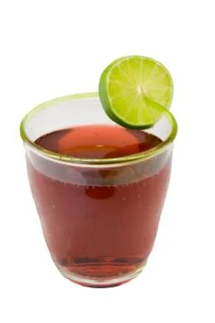 Sparkling cherry beverage Stock Photos