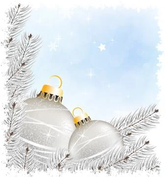 Sparkling christmas decorations Stock Illustration