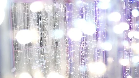 Sparkling christmas light decor Stock Footage 100863350