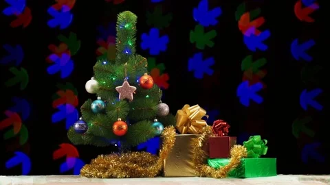 Sparkling Christmas tree Stock Footage 73041767