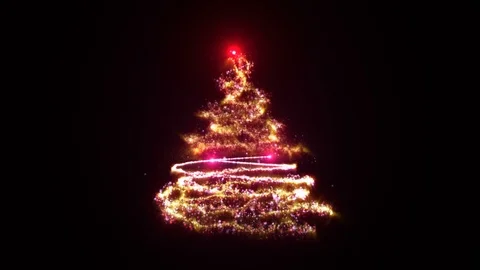 Sparkling Christmas Tree Stock Footage 99134994