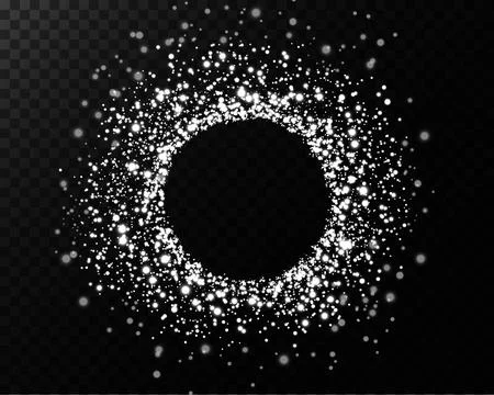 A Sparkling Circular Frame that features Shimmering Effects to add beauty and Stock Illustration