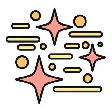 Sparkling clean concept with shine effect icon Stock Illustration