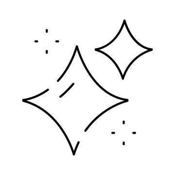 Sparkling clean effect symbol shining bright Illustrazione stock