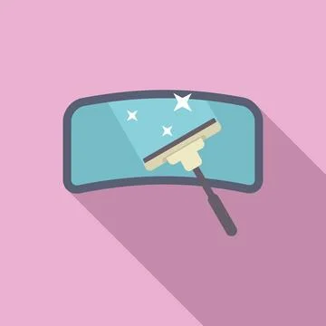 Sparkling clean rear car window illustration Stock Illustration