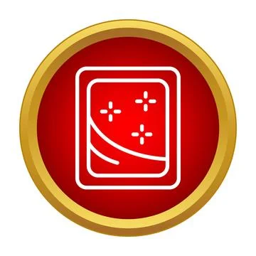 Sparkling clean window glass icon in red circle Stock Illustration