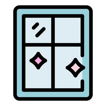 Sparkling clean window pane symbolizing freshness and hygiene Stock Illustration