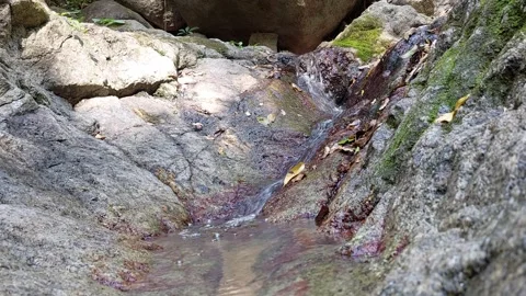 Sparkling clear water reflects light Stock Footage 260856749