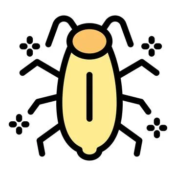 Sparkling cockroach spreading germs and diseases with its antennae Stock Illustration
