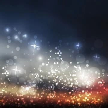 Sparkling Cover Design Template with Abstract Blurred Background Stock Illustration