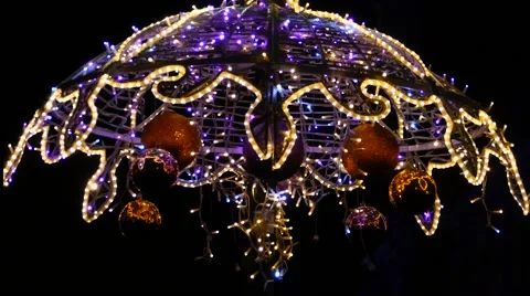 Sparkling cristmas decorations. Stock Footage 58732366