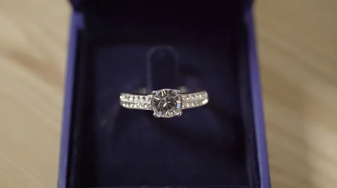 Sparkling crystal chaton silver ring. 4K UHD. Stock Footage 51672051