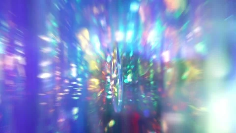 Sparkling crystal lights create a magical glow. Festive holographic background Stock Footage 315335070