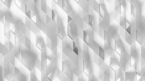 Sparkling Crystal Polygons Loop 1 Silver x White Stock Footage 144275019