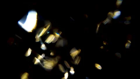 Sparkling Crystal Prism Light Leak Glow Movement with Black Background Stock Footage 239536287