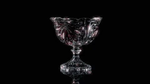 Sparkling Crystal Vase Stock Footage 159109420