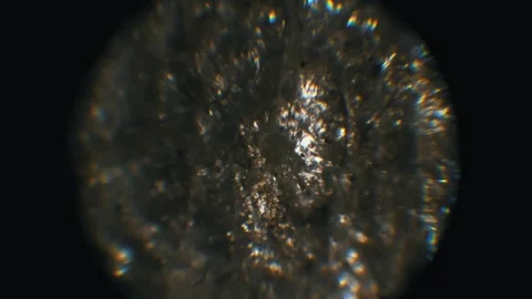 Sparkling Crystalline Texture In Microscope Eyepiece Stock Footage 330274670