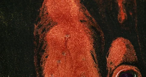 Sparkling current brilliant paint copper stream Video stock 291763833