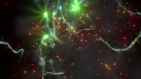 Sparkling Curved Lines  Motion Backgrounds Stock Footage 171415206