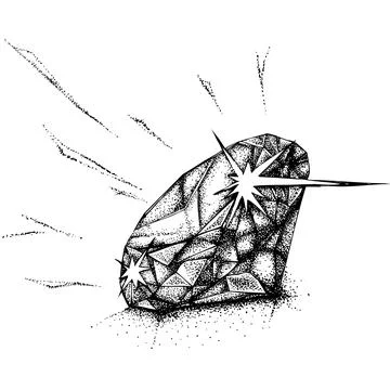 Sparkling diamond crystal Stock Illustration