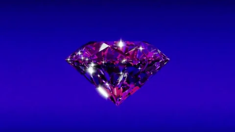 Sparkling diamond rotating on purple background Stock Footage 327669587