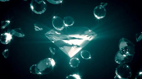 Sparkling Diamonds Animation Loop Stock Footage 221979079